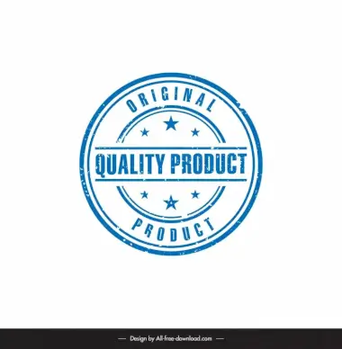 product quality stamp template symmetric classical design 