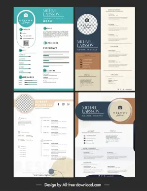 programer cv template elegant checkered plain decor