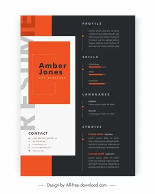 programer cv template elegant contrastlayout