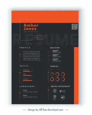 programer cv template elegant dark 