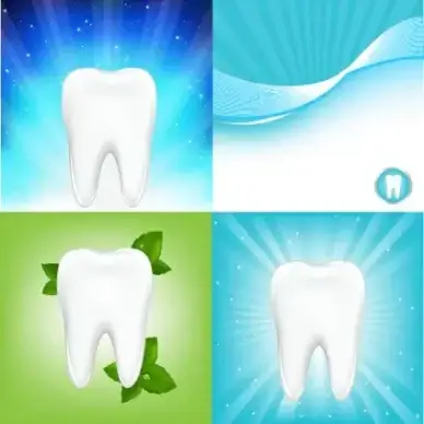 protect teeth design elements vector graphics