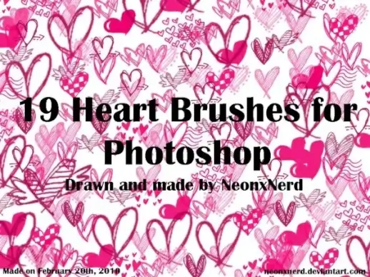 PS Brushes Set 1 – Hearts