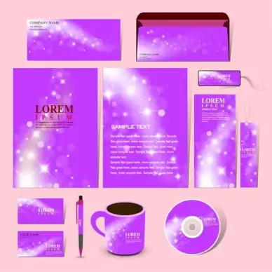 purple corporate identity template