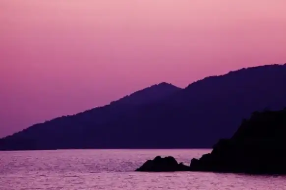 purple mountain sunset