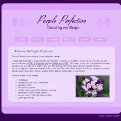 Purple Perfection Template