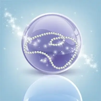 purple sphere with pearl