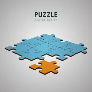 puzzle joints background colored 3d design