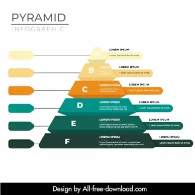 pyramid chart infographic template elegant 3d design 