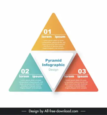 pyramid infographic template symmetric triangles layout