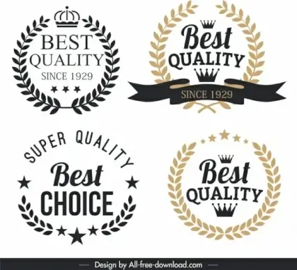 quality label templates vintage elegant wreath decor