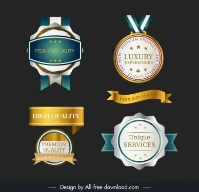   quality products sticker templates collection shiny modern