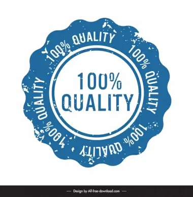quality stamp template flat classical serrated circle