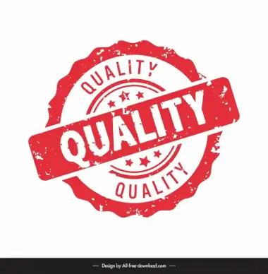 quality stamp template flat retro design 