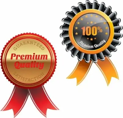 quality tag templates medal type shiny colored circle