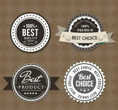 quality warranty stamp sets classical round design