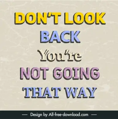 quotation poster template colorful texts message classic decor