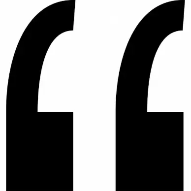 quote left sign template symmetric flat silhouette sketch