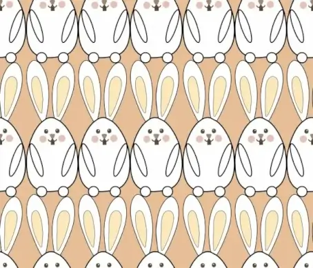 rabbit background design repeating pattern style