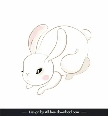 rabbit icon cute cartoon design handdrawn sketch 