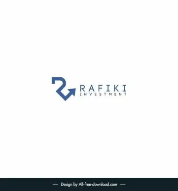  rafiki investment logotype elegant flat lines arrow texts decor