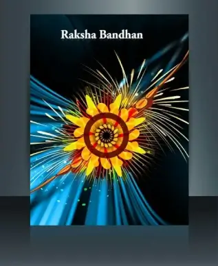 raksha bandhan colorful template festival vector design