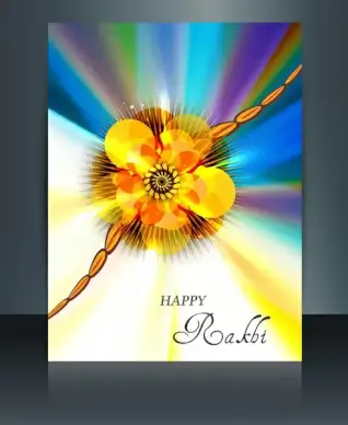 raksha bandhan festival vector illustration template brochure design