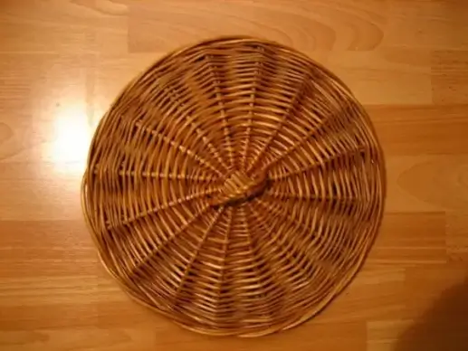 rattan basketry cover of lichen
