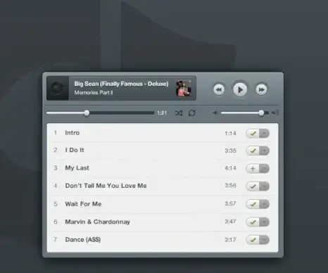 Rdio Layout PSD