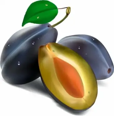 fresh fruit icon modern colored realistic 3d sketch