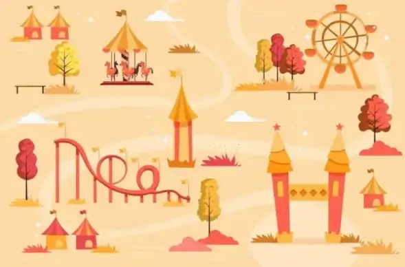recreation park layout background classical design