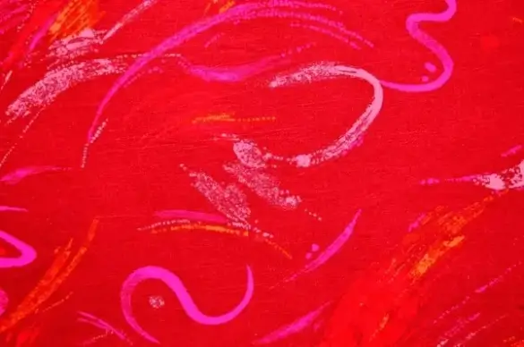 red background
