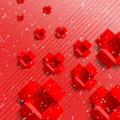 red box background