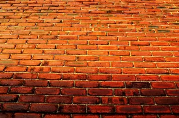 red brick wall