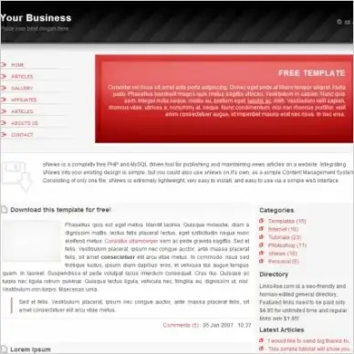 Red Business Template