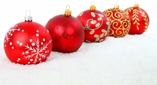 red christmas balls