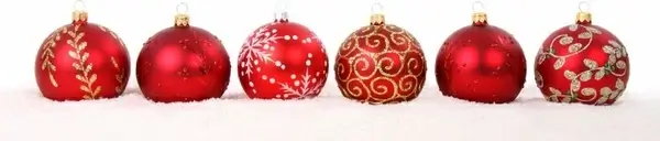 red christmas baubles