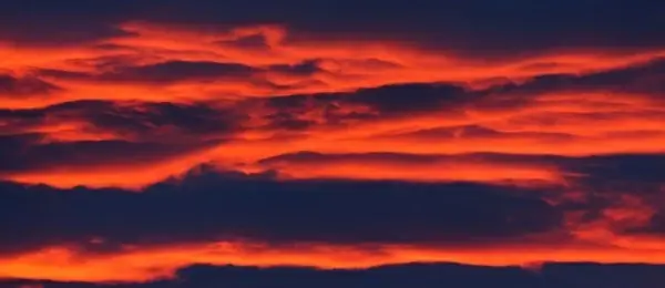 red clouds