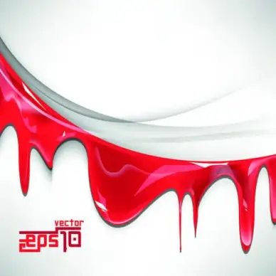 red drip effect vector background