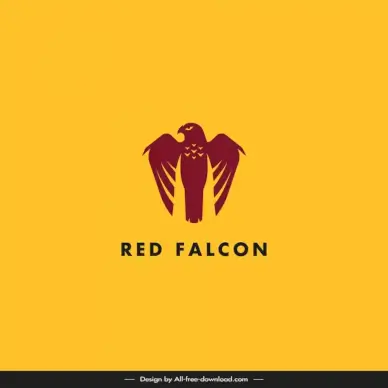 red falcon sports academy logo flat symmetry 