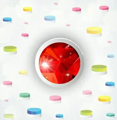 red gemstone