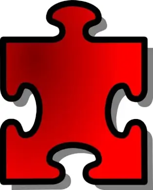 Red Jigsaw Piece clip art