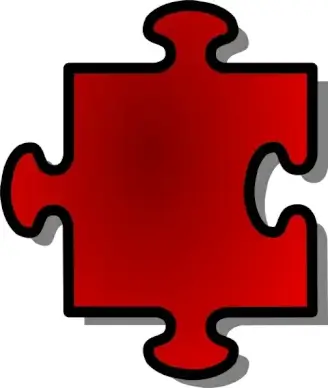 Red Jigsaw Piece clip art