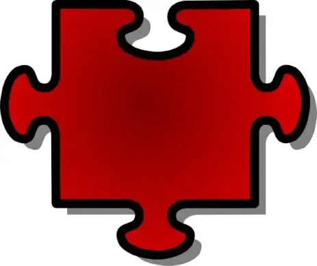 Red Jigsaw Piece clip art