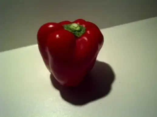 red pepper on a white back ground