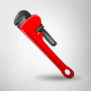 Red pipe wrench