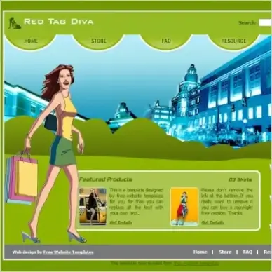 Red Tag Diva Template
