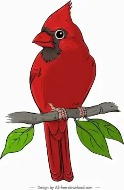 red whiskered icon classical colored sketch