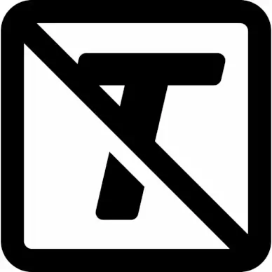 remove format sign icon flat black white text cross square shape outline