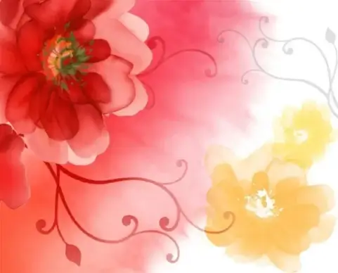 render flowers psd layered
