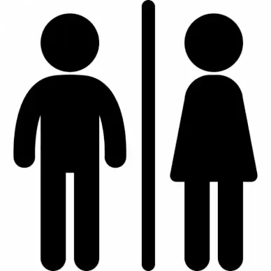 restroom sign icon man woman icon sketch flat silhouette sketch
